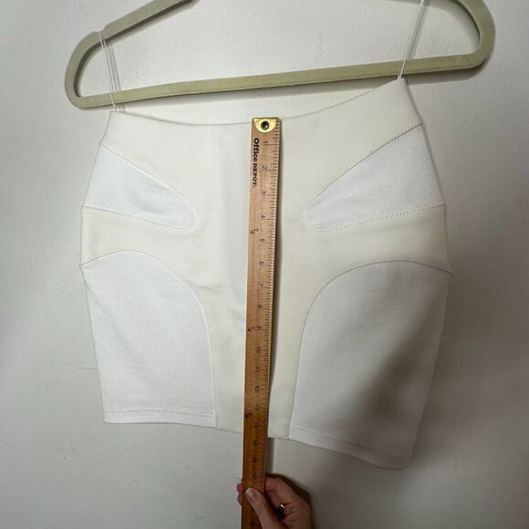 UNIQUE Dion Lee Off-White Contour Stitch Bandage Style Mini Skirt High Waist S - Picture 11 of 12